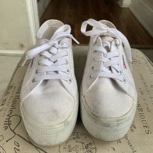 White Superga sneakers!
